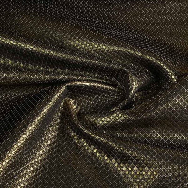 Jacquard mini Karo metallic schwarz/gold