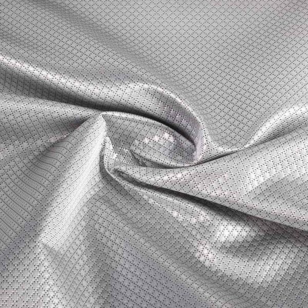 Jacquard mini Raute metallic silber