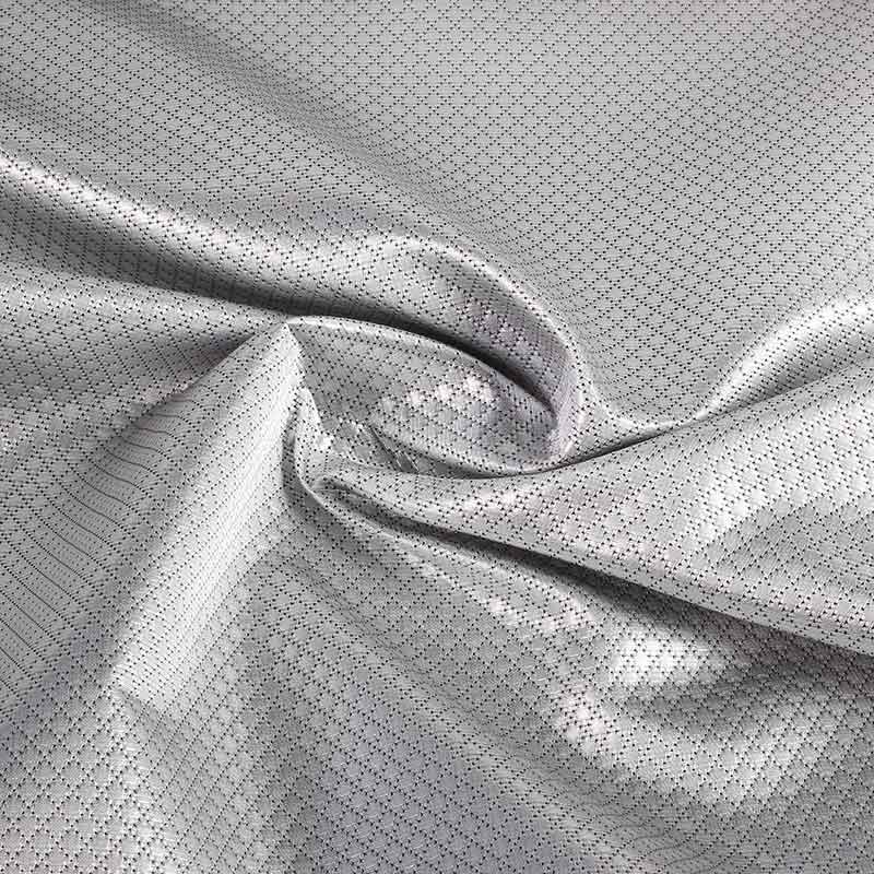 Jacquard mini Raute metallic silber