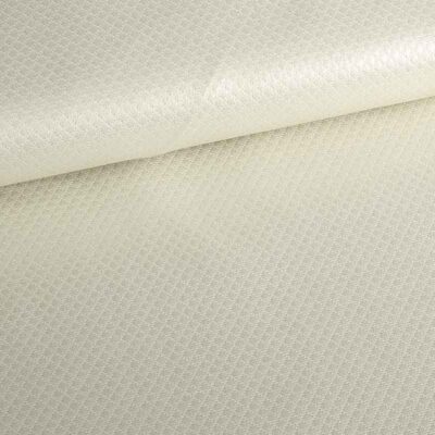 Jacquard mini Raute metallic ecru/silber