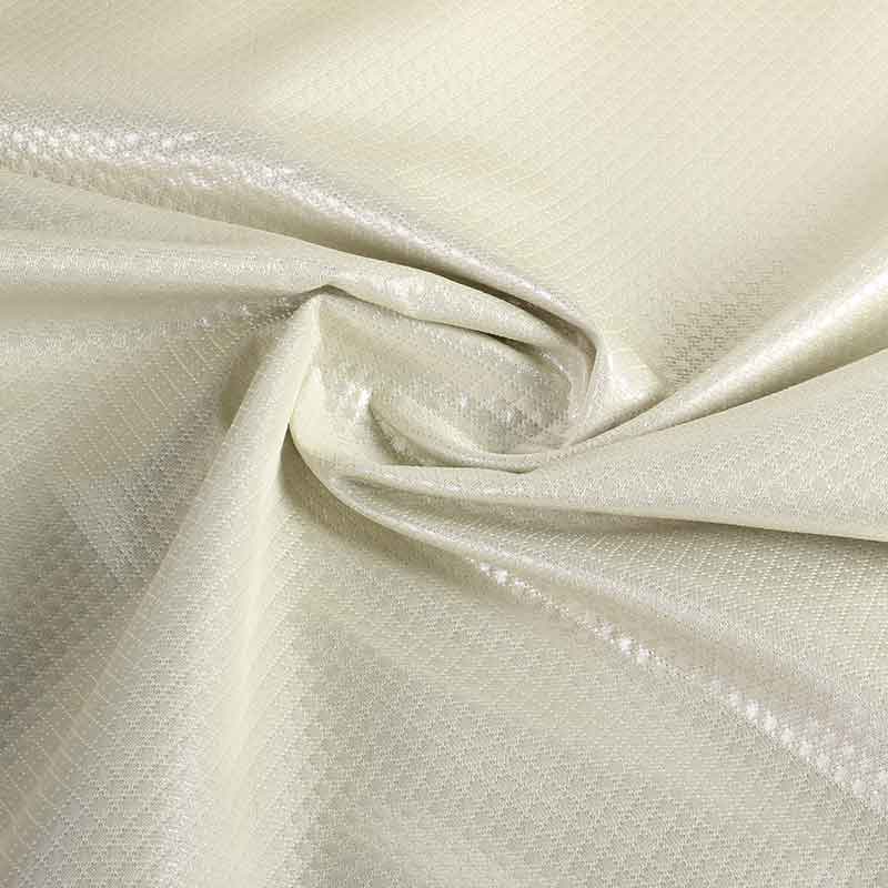 Jacquard mini Raute metallic ecru/silber