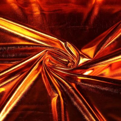 Stretch Lamee Stoff orange