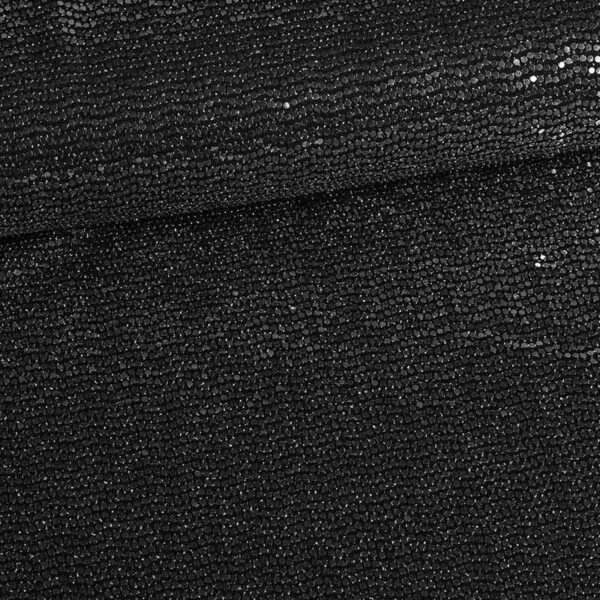 Stretch-Stoff Glitter Punkt silber