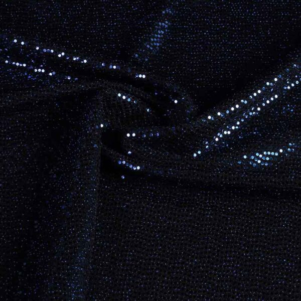 Stretch-Stoff Glitterpunkt kobalt