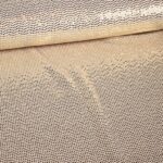 Stretch stof glitter stip wit/goud