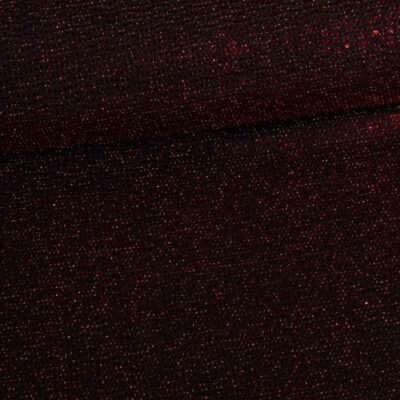 Stretch-Stoff Glitterpunkt rot