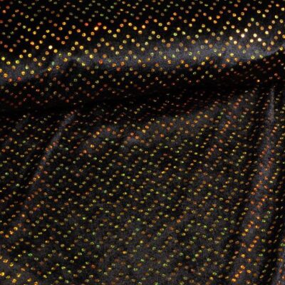 Velours de Panne schwarz gold
