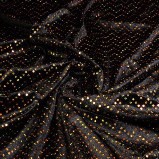 Velours de Panne schwarz gold