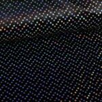 Velours de panne zwart zilver hologram pailletten