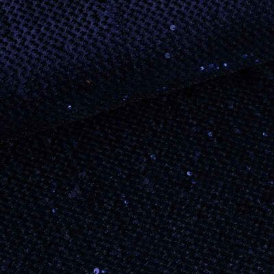 Velvet-Stoff dunkelblau mit Pailletten