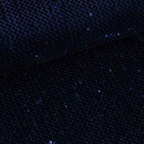 Velvet-Stoff dunkelblau mit Pailletten