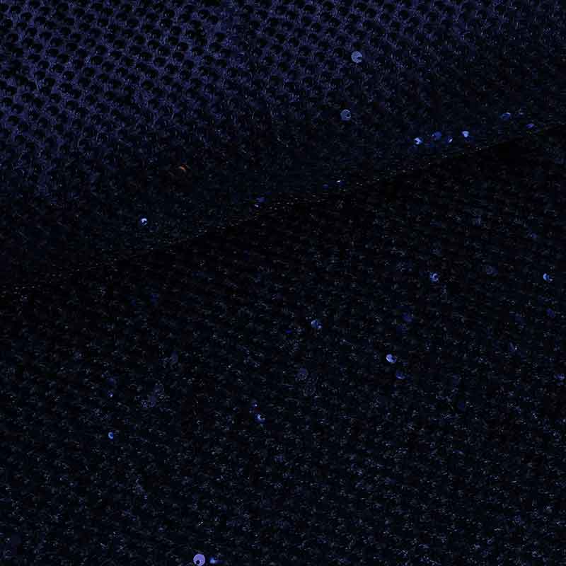 Velvet-Stoff dunkelblau mit Pailletten