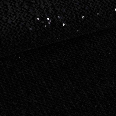 Velvet-Stoff schwarz mit Pailletten