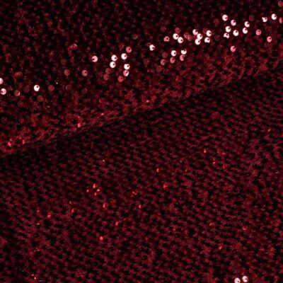 Samt-Stoff Stretch Bordeaux mit Pailletten