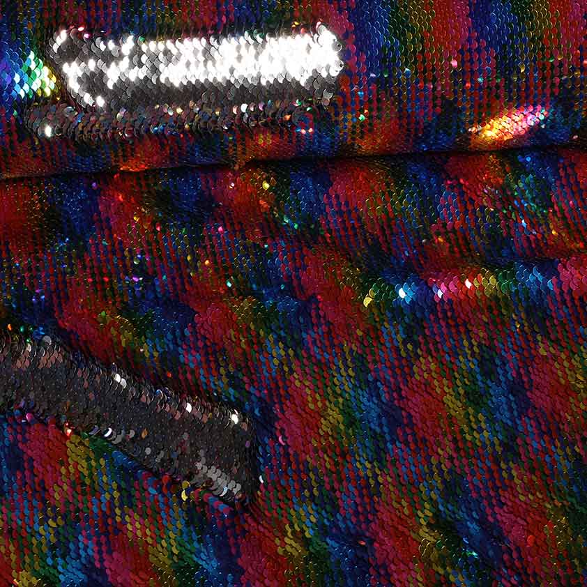 Pailletten-Stoff multicolor
