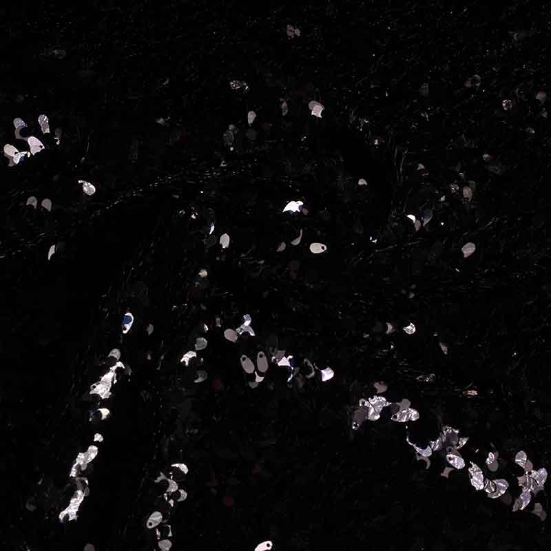 Mesh-Stoff mit Tropfen schwarz