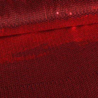 Satinstoff Pailletten rot