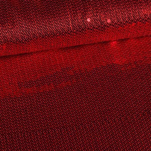 Satinstoff Pailletten rot