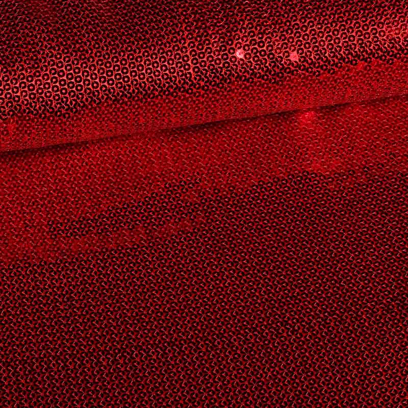 Satinstoff Pailletten rot