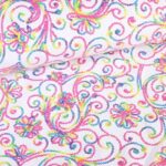 Terlenka stof wit met multicolor pailletten