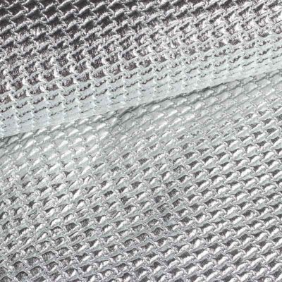 Metallic-Stoff Bubble silber