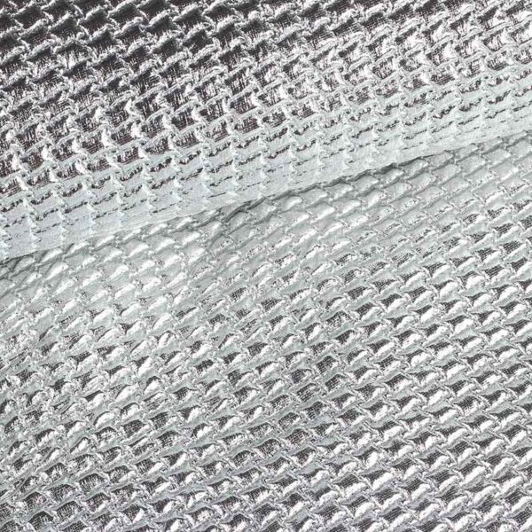 Metallic-Stoff Bubble silber