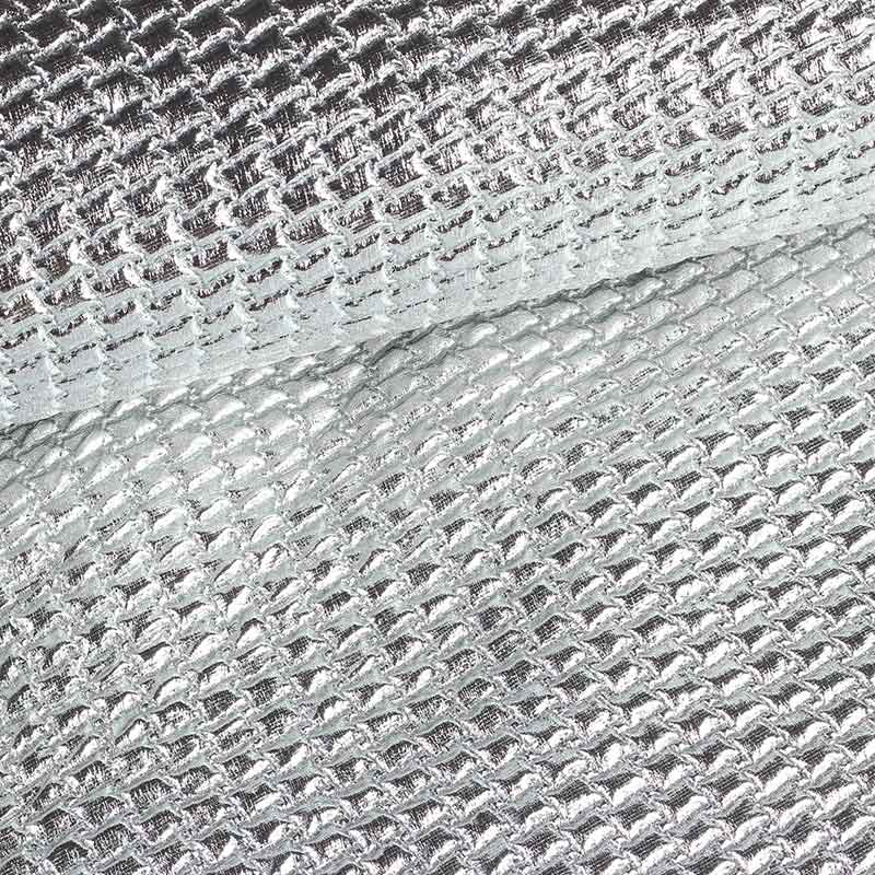 Metallic-Stoff Bubble silber