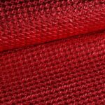 Metallic stof bubble rood