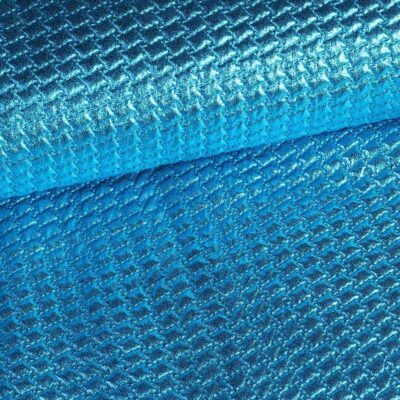 Metallic-Stoff bubble aqua