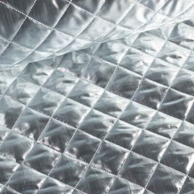 Metallic-Stoff Raute silber