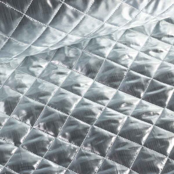 Metallic-Stoff Raute silber