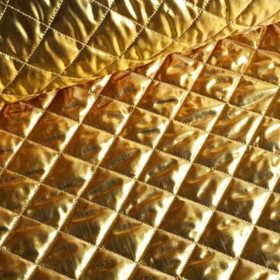 Metallic-Stoff Raute gold