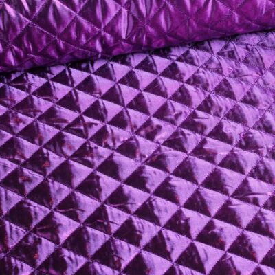 Metallic-Stoff Rauten lila