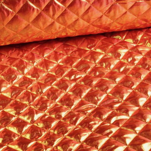 Metallic-Stoff Raute orange