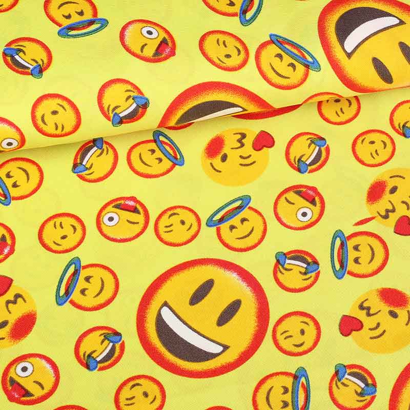 Terlenka-Stoff Smiley gelb