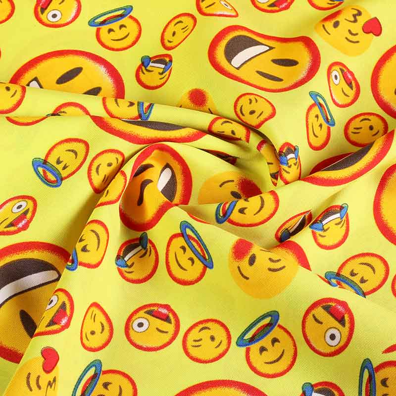 Terlenka-Stoff Smiley gelb