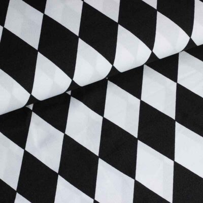 Terlenka-Stoff Harlekin Schwarz