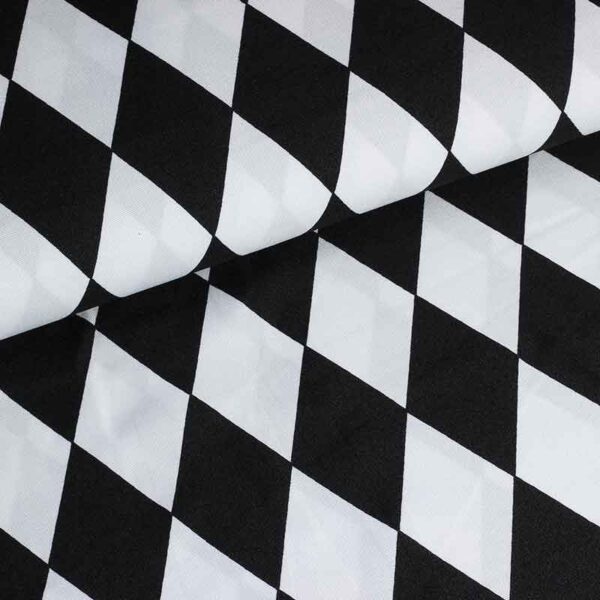 Terlenka-Stoff Harlekin Schwarz