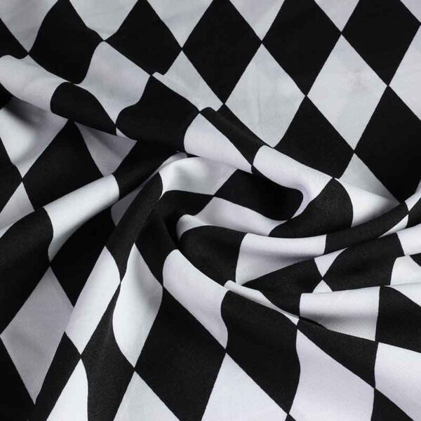 Terlenka-Stoff Harlekin Schwarz