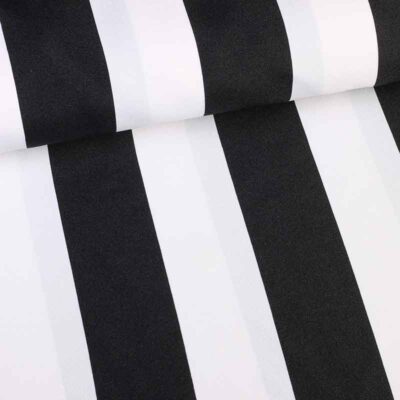 Terlenka-Stoff Streifen schwarz-weiß