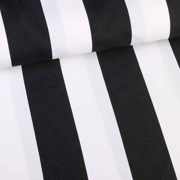 Terlenka-Stoff Streifen schwarz-weiß