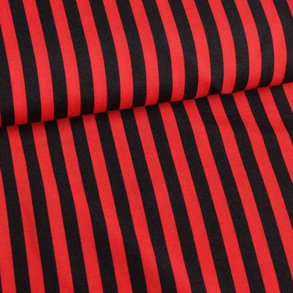 Terlenka-Stoff Streife schwarz-rot