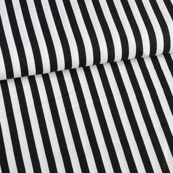 Terlenka Streifen 1 cm schwarz-weiß