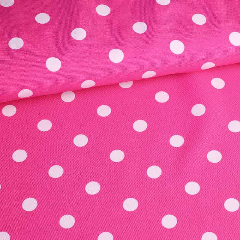 Terlenka-Stoff fuchsia kleine weiße Punkte
