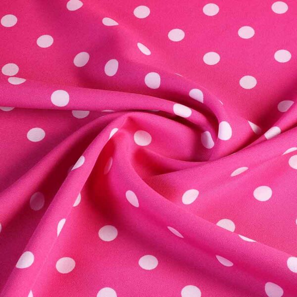Terlenka-Stoff fuchsia kleine weiße Punkte