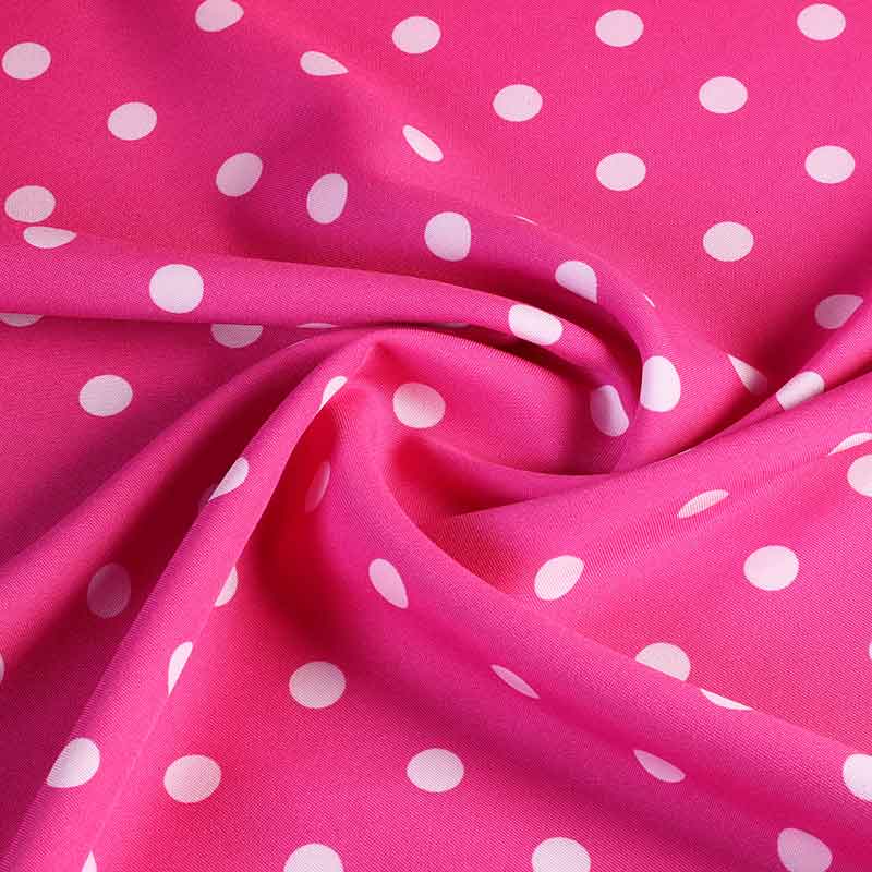 Terlenka-Stoff fuchsia kleine weiße Punkte