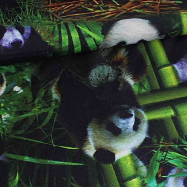 Terlenka-Stoff Panda digital bedruckt