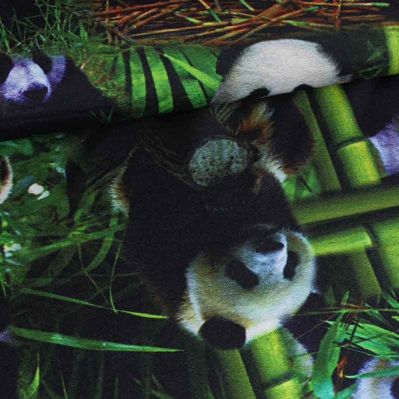 Terlenka-Stoff Panda digital bedruckt