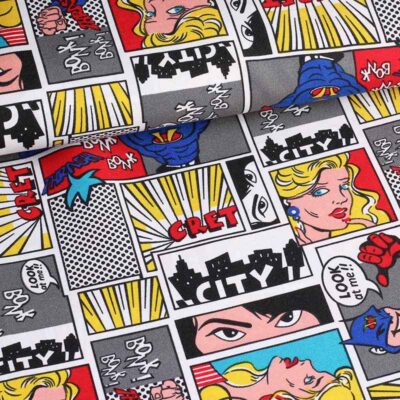 Terlenka-Stoff Stripboek Multicolor