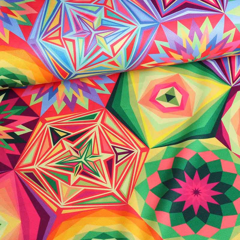 Tricot-Stoff Patchwork digital bedruckt